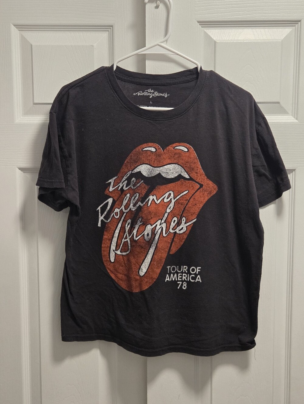 (5/$25) The Rolling Stones 1978 Tour of America Replica Tee - Size Large